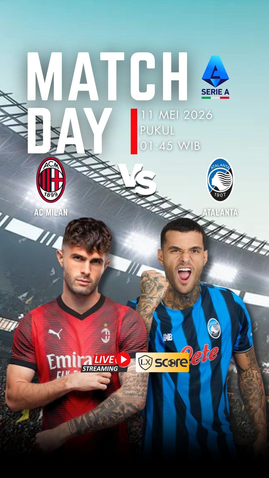 LIVE STREAMING AC MILAN VS  ATALANTA
