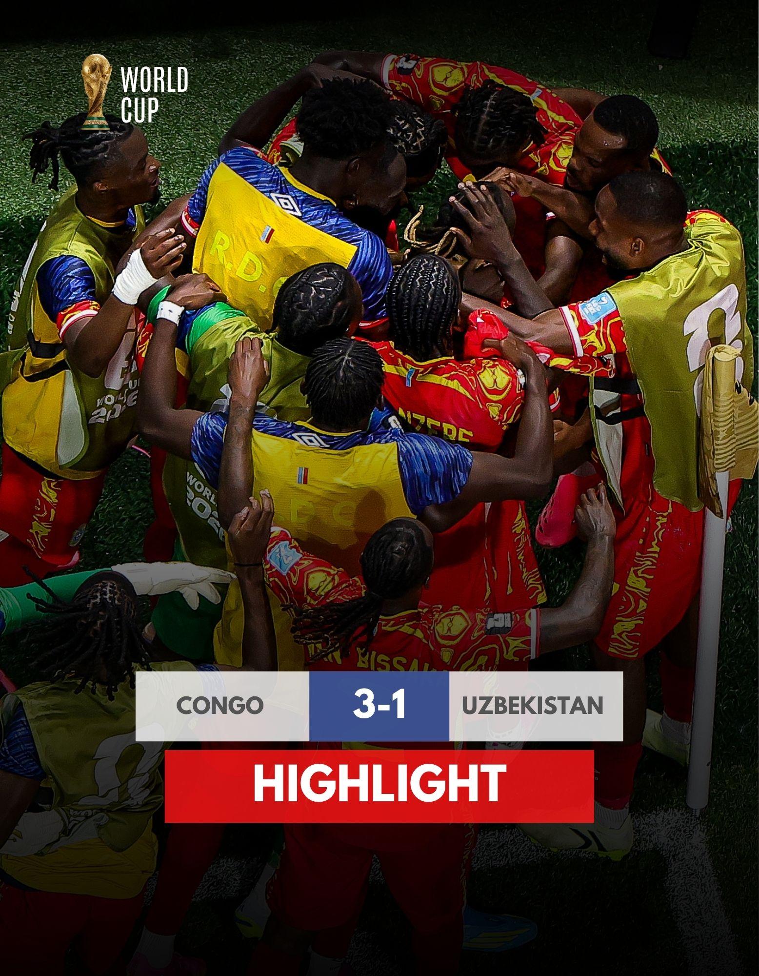 HIGHLIGHT DR CONGO VS UZBEKISTAN