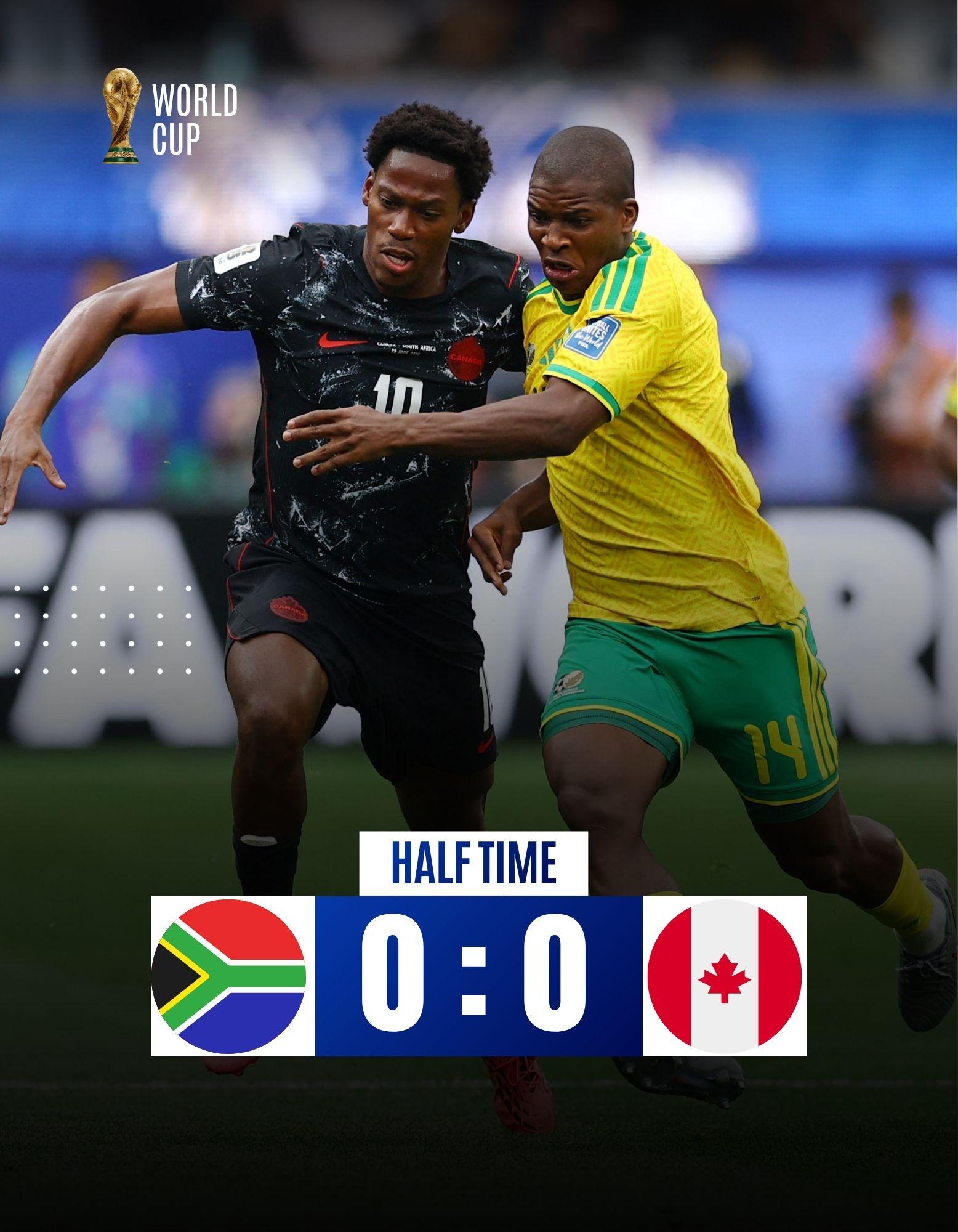HALFTIME SOUTH AFRICA VS CANADA