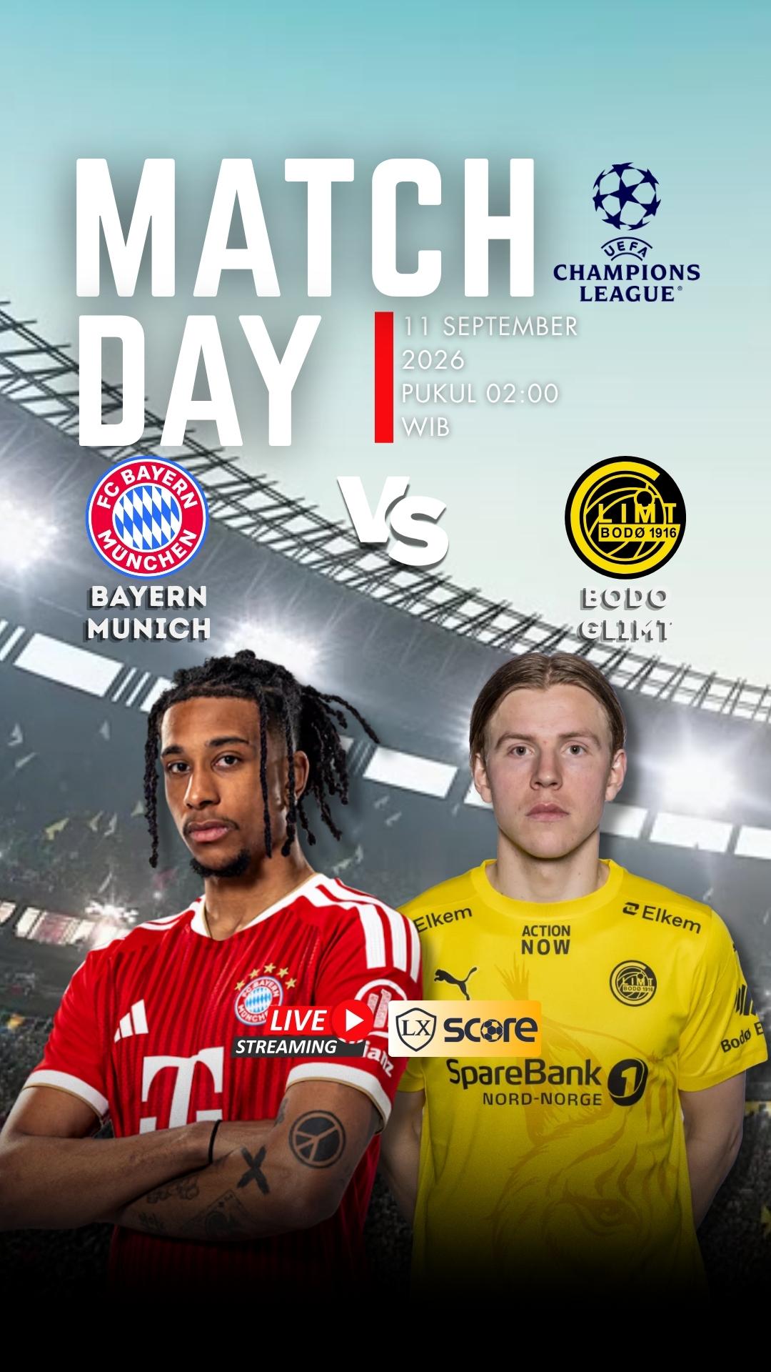 LIVE STREAMING BAYERN MUNICH VS BODO/GLIMT