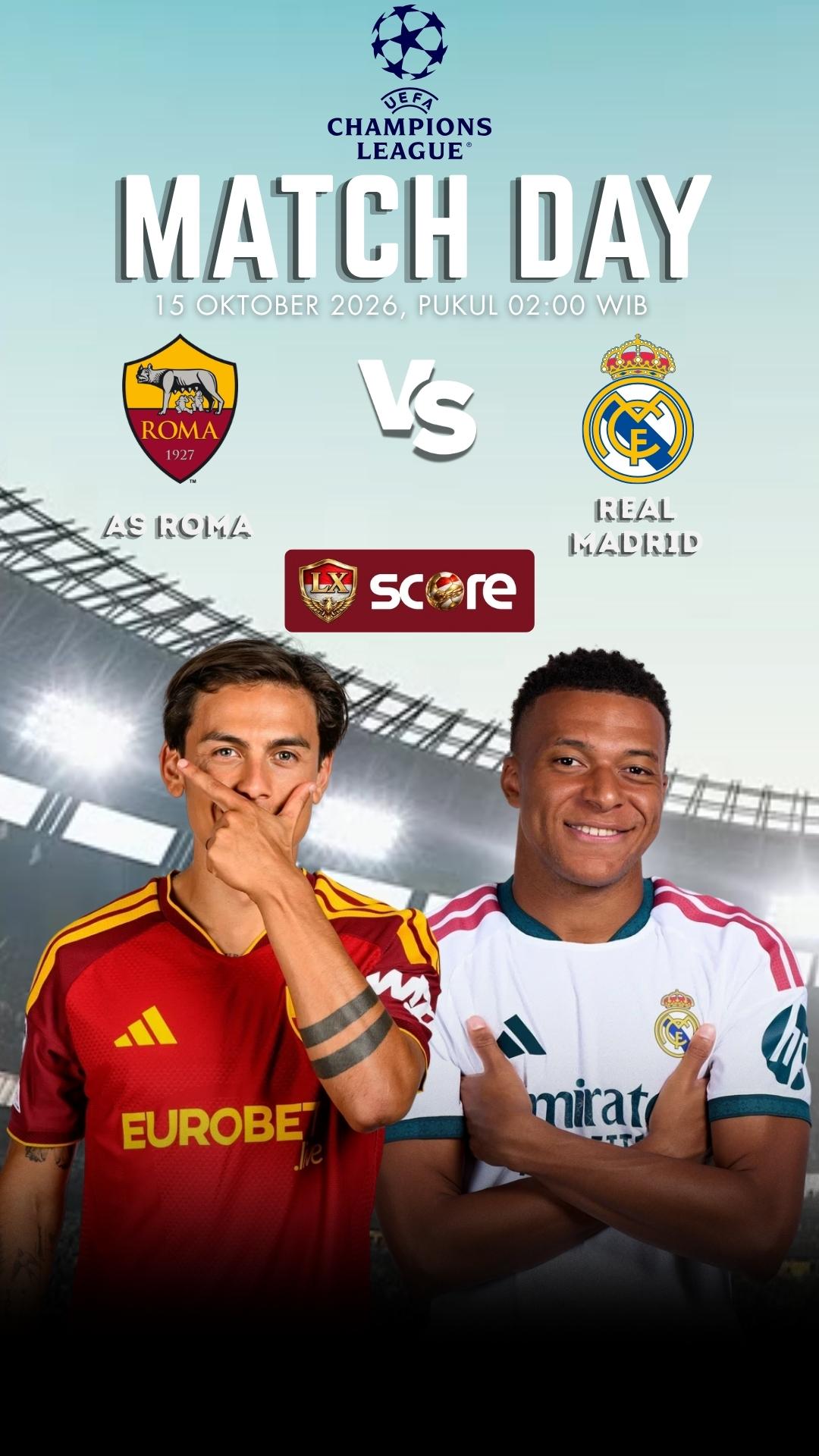 LIVE STREAMING AS ROMA VS REAL MADRID