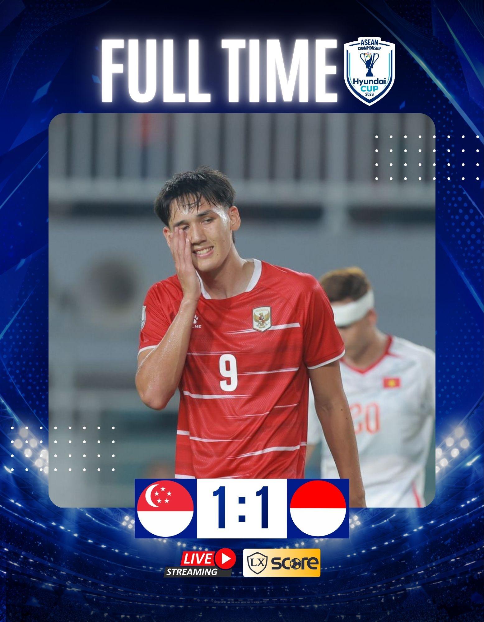 Full Time Indonesia vs Singapura